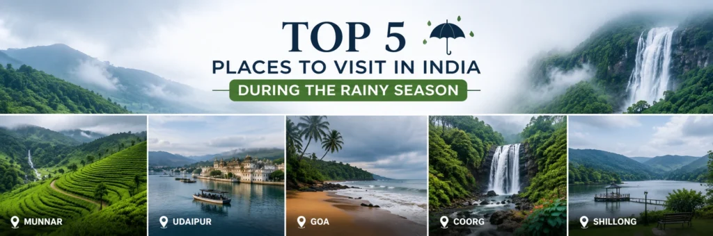 Top 5 Best Places to Visit During the Rainy Season in India (2026 Guide)