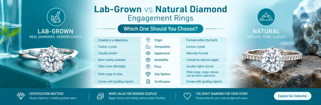 Lab-Grown vs Natural Diamond Engagement Rings: Which One Should You Choose?