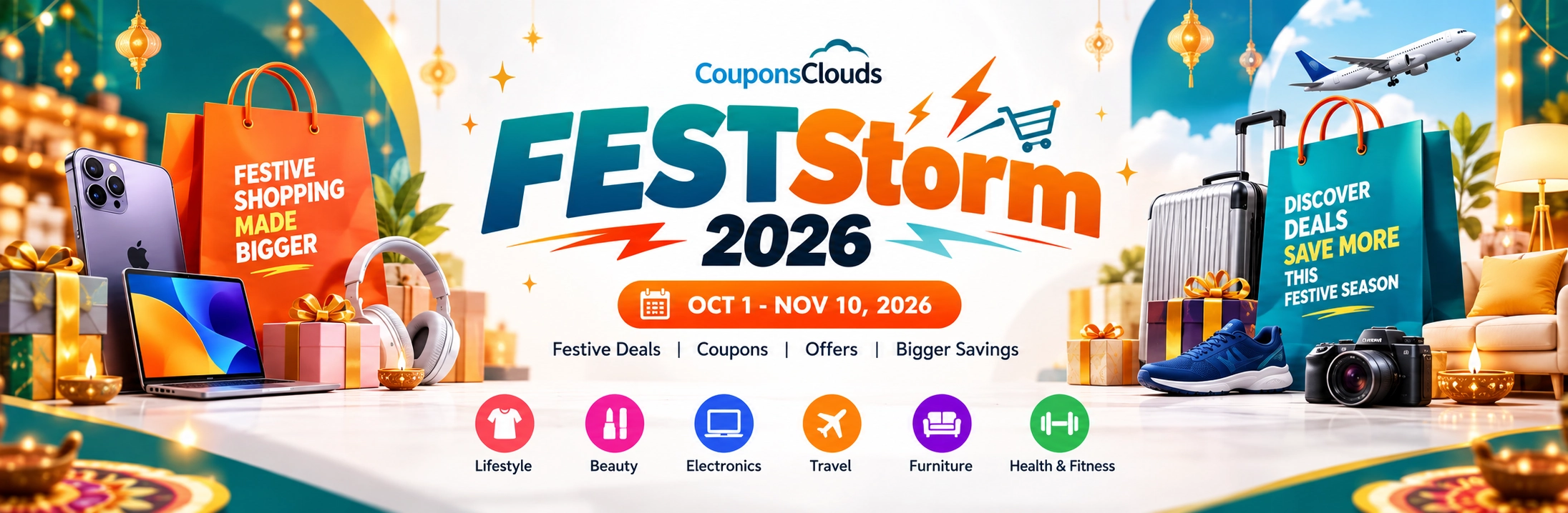 FESTStorm 2026 Festive Shopping Deals, Coupons & Offers